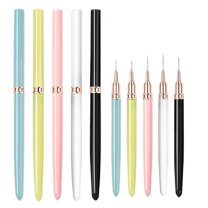 अल्ट्रा-फाइन आधुनिक पर्यावरण के अनुकूल गोल पेंटिंग रंग ड्राइंग लाइनर ब्रश सेट क्रॉस-बॉर्डर नाखून कला उपकरण प्लास्टिक से बने - Product Image 2