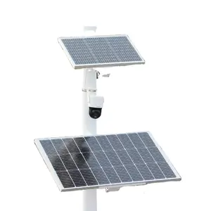Construction Site Pole Mount 4g Pa System 50Ah Solar Powered System For 80w System Solar Solar Panel Camera Solar