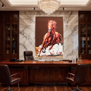 Pintura <span class=keywords><strong>de</strong></span> Caballo Esmaltada Hecha a Mano, Diseño <span class=keywords><strong>de</strong></span> Arte Moderno, Marco <span class=keywords><strong>de</strong></span> Aleación <span class=keywords><strong>de</strong></span> Aluminio, Tablero <span class=keywords><strong>de</strong></span> Madera Sólida, Pintura Personalizable - Product Image 4