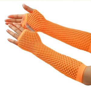 Gants de danse en filet épais de style sexy Matériau en nylon Mitaines longues et extensibles pour les fêtes Accessoire de mode à la mode - Product Image 5
