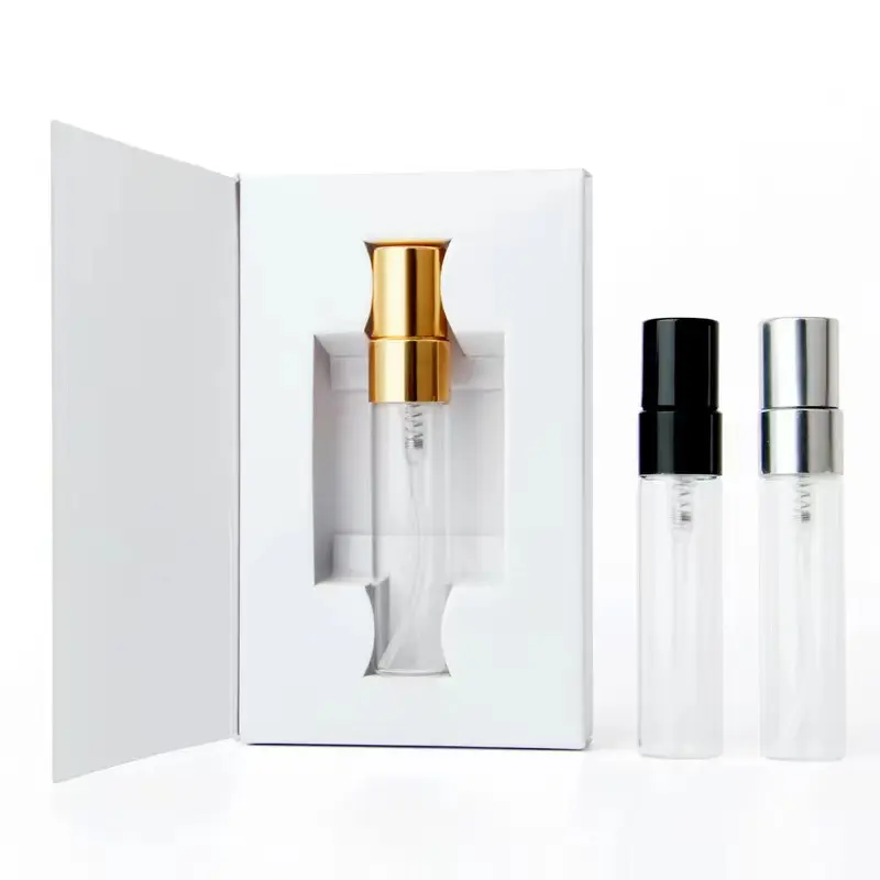 Caja de regalo de botella de perfume de 3 ML 5 ML 10 ML para muestra de perfume redonda de lujo de gama alta