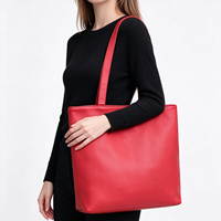 Sac fourre-tout en cuir vegan résistant à l'eau pour femmes, grand sac à bandoulière avec texture grainée et logo personnalisé, vente en gros