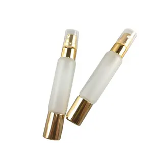 10ml frosted glass perfume bottle and roll on bottle 2 in 1 small glass empty bottle for cosmetic packaging