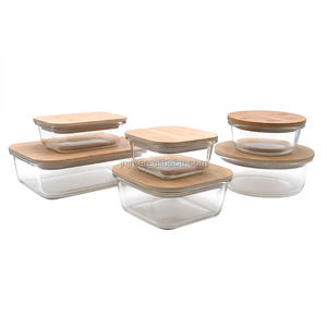 กล่องใส่อาหารทำจากแก้วบอโรซิลิเกตทรงสี่เหลี่ยมผืนผ้าปลอดภัยต่อไมโครเวฟกล่องเก็บ1-3L แบบปรับแต่งได้ทันสมัย - Product Image 4