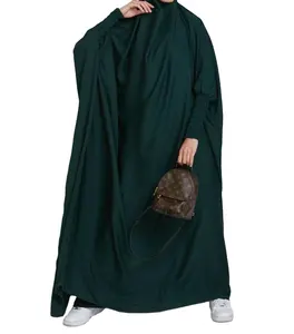 2022新款Jilbabs时尚长裙Dubai Muslim Abaya搭配头巾土耳其女士休闲连衣裙