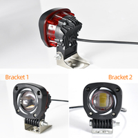 Système d'éclairage LED pour Motos, Mini lampe de conduite, double objectif, RGB DRL, 3000lm, 2 pièces