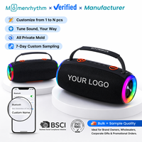 Haut-parleur portable tendance avec logo d'entreprise, son surround riche sans fil, appairage facile, radio FM, charge rapide