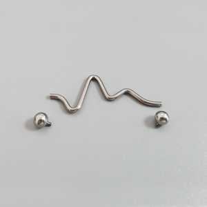 ASTM F136 14G 1.6mm Titanium Industrial Piercing External Thread Tongue <strong>Nipple</strong> Barbell <strong>Ring</strong> Piercing Jewelry