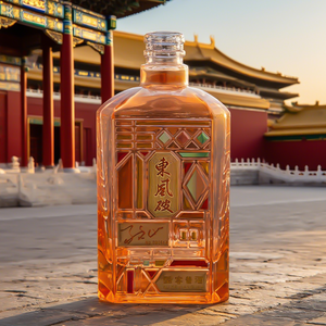 Nouvelle conception de bouteille en verre carrée écologique de 500 ml avec impression sur écran pour la vodka, le gin, le rhum, la tequila, le <span class=keywords><strong>whisky</strong></span> - Product Image 6