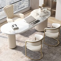 Table de consultation simple en pierre, bureau de réception de luxe pour salon de beauté, esthétique médicale, bureau de direction, bureau informatique