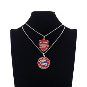 Colgantes pintados de doble cara, aleación de zinc, Readrid Basiliw, <span class=keywords><strong>Chelsea</strong></span> Juventus, collar con cadena de espina de serpiente de acero inoxidable - Product Image 3