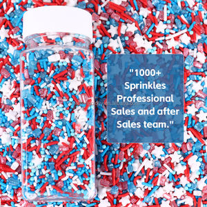 Confeti de estrellas de Colores de EE. UU., aspersores mezclados de azúcar de lijado, decoración comestible para Tartas, para el 4 de julio - Product Image 5