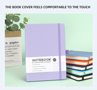 Carnet Moleskine A5 personnalisé en PU avec bande élastique et poche, journal en cuir avec pochette en papier, journal de gratitude en PU