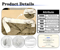 Bande élastique en polyester respirante et durable pour boutonnière, ceinture ajustable, ruban élastique pour la couture de pantalons et vêtements