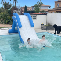 Toboggan aquatique gonflable de qualité commerciale en PVC pour usage domestique, mini toboggan gonflable pour piscine pour enfants