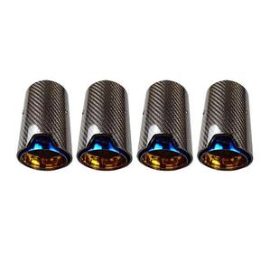 Nuevo Juego de 4 Puntas de Escape M2 M3 M4 de Acero Inoxidable y Fibra de Carbono de Alto Rendimiento para E36 <span class=keywords><strong>E46</strong></span> E90 E92 E93 <span class=keywords><strong>320i</strong></span> 325 330 - Product Image 1