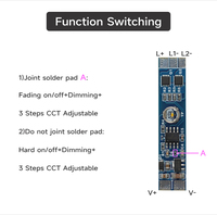Interrupteur tactile intelligent Shinechip à trois vitesses de température de couleur, mémoire de luminosité et d'arrêt, DC12V/24V, IP22, portée de détection 3-6mm