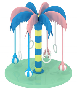 Quả cầu chủ đề màu pastel rỗng hình cầu Carousel mềm chơi vui vẻ đi vòng cho trẻ em chơi trong nhà khu vực - Product Image 2