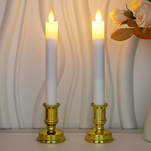 Support de bougie LED, base de bougie longue, chandelier - Simulation de flamme vacillante, décoration d'ambiance de mariage - Product Image 1