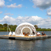 Tentes géodésiques de glamping d'hiver 3V avec cheminée