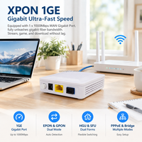 Modem Fiber Optik Gigabit XPON 1GE ONU ONT, Mendukung HGU SFU PPPoE Mode Bridge, Unit Jaringan Optik Mode Ganda
