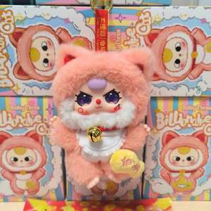 Stokta 100% hakiki 6 adet/kutu bebek üç milyar kedi serisi kör kutuları sevimli vinil peluş bebek asılı anahtarlıklar çocuklar hediye - Product Image 2