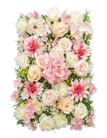 Fleurs artificielles en plastique de haute qualité pour décor de mariage mur de fleurs artificielles enroulable