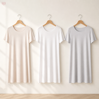 Meilleur Choix Robe T-shirt Longue d'Été Décontractée Ample Respirante Soyeuse et Lisse pour la Détente Quotidienne à la Maison