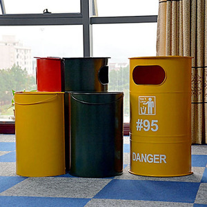 Cubo <span class=keywords><strong>de</strong></span> <span class=keywords><strong>basura</strong></span> <span class=keywords><strong>de</strong></span> Metal <span class=keywords><strong>de</strong></span> estilo Industrial, decoración <span class=keywords><strong>de</strong></span> tambor <span class=keywords><strong>de</strong></span> aceite <span class=keywords><strong>de</strong></span> hierro antiguo Retro para restaurante, cafetería, Loft, cubo <span class=keywords><strong>de</strong></span> <span class=keywords><strong>basura</strong></span>, cubo decorativo - Product Image 6