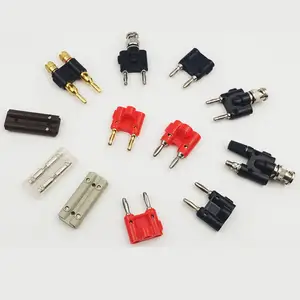 High-end banana plugues duplo 4mm banana plug segurança adaptador conector alto-falante jack terminal