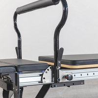Máquina de Pilates Reformer Ecológica de Aleación de Aluminio en Negro, Gris y Plateado, Adecuada para Entrenamiento Físico Juvenil, Gimnasio y Hogar