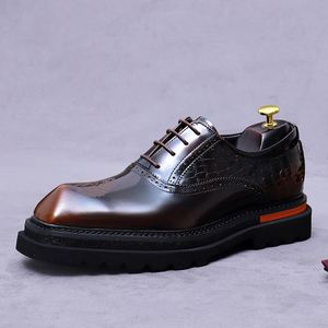 Brand New High Quality Men's <b>Height</b> <b>Increasing</b> Autumn Business Formal <b>Shoes</b> Stylish High-End Designed Lace-Up - Product Image 5