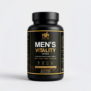 JIVVYA Men's Vitality Capsules for <b>Natural</b> Energy Stamina Support 60 Count Dietary Supplement - Product Image 1