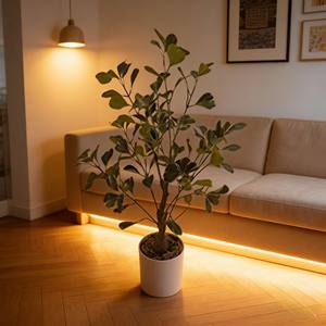 Bonsái artificial de ficus, árbol de baniano artificial en maceta, hojas en forma de corazón - Product Image 4