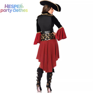 Costume de pirate HESPER pour femme adulte, inspiré de Jack Sparrow, pour Halloween, Noël, fêtes, avec robe et cape, pirates des Caraïbes - Product Image 3