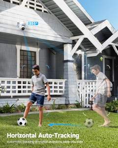 Cámara Exterior de 5MP, Cámara IP WiFi de 2.4/5.8 GHz, 360 °   Kit de Cámara Domo PTZ para el Hogar con Seguimiento Automático - Product Image 4