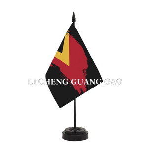 Bandera de Escritorio de Sao <span class=keywords><strong>Tome</strong></span> y Príncipe, Mini Bandera de Mesa con Base Negra, Bandera Decorativa de Poliéster para Oficina y Hogar - Product Image 4