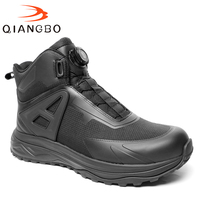 Chaussures de travail pour hommes, coupe mi-haute, imperméables, chaussures d'extérieur, souples, confortables, respirantes, semelle en caoutchouc, chaussures d'entraînement