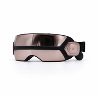 Masseur oculaire intelligent en cuivre métallique avec chaleur, brume et vibrations pour la relaxation des yeux en voyage