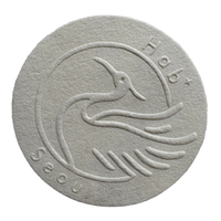 Autocollants d'Étanchéité Personnalisés pour Boîte Cadeau Cosmétique, Étiquette Adhésive en Papier Texturé Mat Gaufré Cercle avec Logo 3D