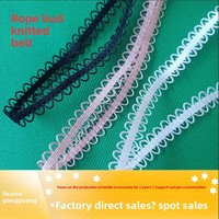 Sangle d'épaule élastique tricotée double couche et double face, taille 5959/1.5, pour vêtements, en nylon pur