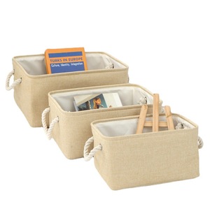 베스트 셀러 현대 직물 보관 바구니 천연 면 보관함 습기 방지 홈 장식 - Product Image 6