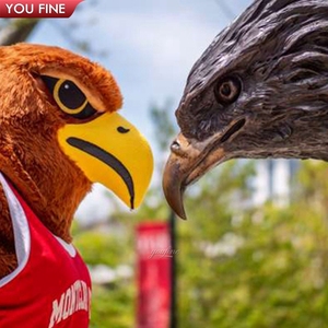 Escultura de <span class=keywords><strong>Animal</strong></span> de Latón para Jardín Grande, Estatua de Águila de Bronce para Exteriores - Product Image 6