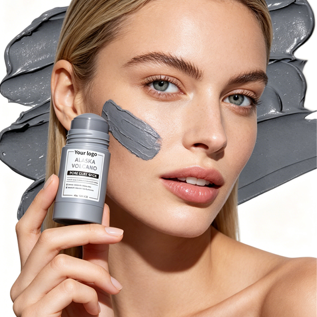 Alaska Volcano Pore Clay Stick Glycolic Acid Probiotic Deep Cleansing Facial Mask Blackhead Remover Purifying Skin Care