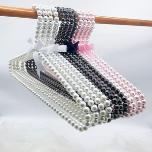 Luxury Pearl <strong>Hangers</strong> with Bow for Boutique Adult Kids Wardrobe Decorative European Style Wholesale <strong>Hanger</strong> - Product Image 4