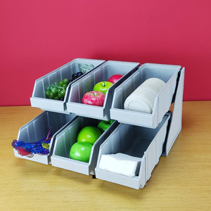 Étagère de rangement multifonctionnelle en plastique, boîte de rangement à 3 niveaux, organisateur mural de bureau, tiroir de rangement pour la cuisine et le maquillage - Product Image 2