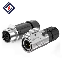 Connecteur circulaire étanche LP12 2-8 broches de haute qualité, contacts en alliage de cuivre, connecteur d'alimentation pour l'installation d'écrans LED