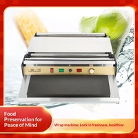 HW450 Supermarkt Fruitwinkel Handmatige Lichtgewicht 4kg PVC Cling Film Sluit- en Snijmachine voor Groente- en Fruitverpakkingen