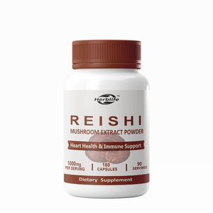 Oem Private Labels Reishi Mushroom Extract Capsules 1000Mg, Ganoderma Lucidum Ondersteunt Immuun 30% Polysacchariden 180 Veganistische Pet - Product Image 1
