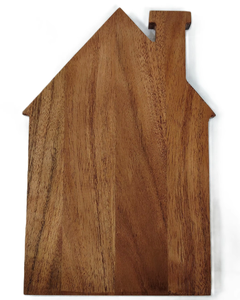 Tabla de Cortar de Madera de Acacia y Haya con Diseño de Casa, Tabla de Charcutería, Bandeja para Servir, Regalos para Agentes Inmobiliarios - Product Image 1